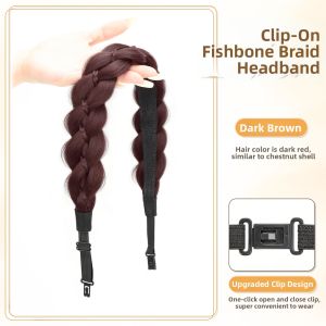 TIANZHEN | Hair Seam Covering Fishbone Braid And Twisted Braids Wig