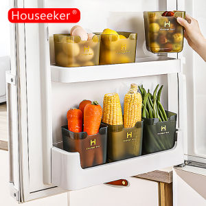 Houseeker Refrigerator Side Door Food Container Fridge Fresh-keeping Storage Box Vegetable Fruit Case Kitchen Organizer