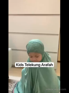 Kids Telekung Arafah ( Alya Apparels / Daily Prayer Children Umrah Soft Cotton Lycra / Breathable )
