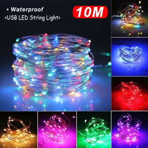 Feelife Không Thấm Nước USB/Pin Đèn LED dạng chuỗi 5M 10M Dây Đồng Cổ Tích Đèn vòng hoa Đèn Cho tiệc cưới giáng sinh đèn ngày lễ