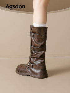 Agsdon | Summer Matching Skirt Western Cowboy Style Knight Boots