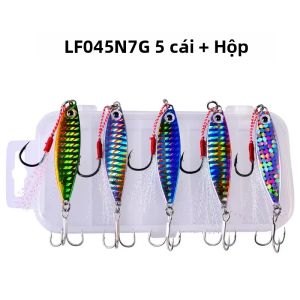 Bộ Mồi Câu Cá Jigging Proberos 5 Món Chìm Chậm Có Mắt 3D Mồi Laser Và Móc Câu Sắc Bén Dùng Cho Câu Cá Biển Sông Hồ.