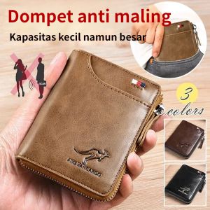 Dompet Multifungsi Pria/Dompet Anti Maling Kulit Asli/Dompet Multi Lapis/Dompet Anti Maling Pria/Dompet Anti Maling Kanguru/Dompet Anti Magnet Asli/Dompet Kartu Multifungsi/Kulit Asli Dompet Lipat Pria