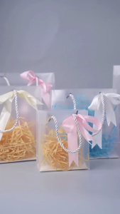 Beg Plastik PP Frosted Transparent Cenderahati Door Gift Kahwin Birthday Hadiah Packaging Pukal
