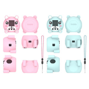 [Tenda] Silicone Case Protective Skin Sleeve with Lanyard Soft Protective Case for Punirunes Virtual Electronic Pets Accessories