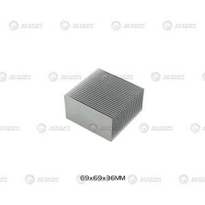 Electronic Radiator Aluminum Dense Teeth Heatsink Extruded Heat Sink Computer Water Cooling System 100/120/150/200/300x69x36MM