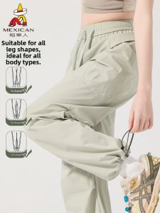 Mexican | Adjustable Hem Workwear Style Summer Casual Trousers