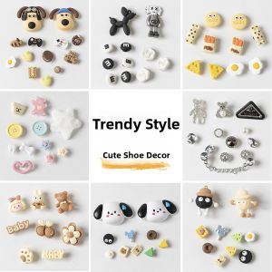 Fun DIY Clog Shoe Buckle Womens Cartoon 3D Detachable Decorative Card Buckle Hole Shoe Flower Accessory Elegant Feeling