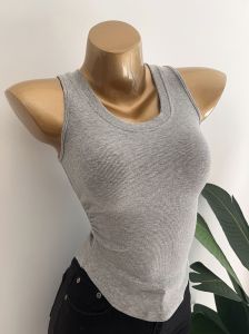 Áo Ba Lỗ Cổ Tròn Ôm Vừa Vặn Thoải Mái Gợi Cảm Cho Nữ Mùa Hè 2023 Áo Ba Lỗ Ngắn Màu Trơn Đơn Giản Có Thể Kết Hợp Được