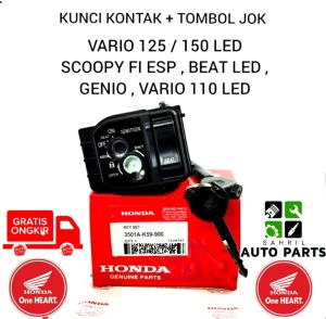 ORIGINAL KUNCI KONTAK 1 SET + KUNCI KONTAK JOK BELAKANG HONDA VARIO 125 LED VARIO 150 LED VARIO 110 LED  SCOPPY ESP (KODE PART K59/K60)