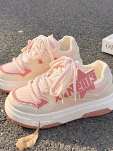 Girls Thick Bottom Heightening White Sneakers Breathable Versatile Soft Sole Shoes Spring Summer New Style Childrens Footwear