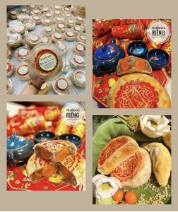 Bánh pía vầng trăng đặc sản Sóc Trăng - mix 2 nhân sầu riêng môn 4trứng ( 500gr/ bánh )