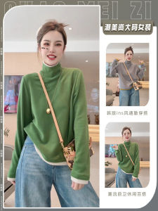 Áo Thun Dài Tay Cổ Cao Thiết Kế Cao Cấp Cho Nữ Mùa Xuân Mới Áo Sơ Mi Lót Bên Trong Thời Trang Cổ Điển Màu Trơn Phong Cách Hàn Quốc