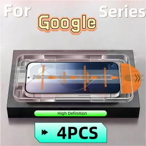 4Pcs High-definition tempered glass screen protector for Google series Pixel 6 6A 7 7A 8 8A 8 Pro 9 10