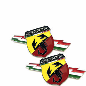 Abbas abarth scorpion metal car logo suitable for body trunk tail side sticker decorative decal accessories