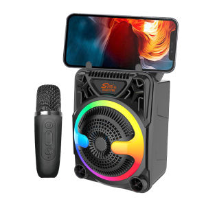 ZQS1366 40W Mini Bluetooth Speaker With Microphone RGB Led Lighting USB/TFCard Fm Function For Outdoor Live Karaoke Performance