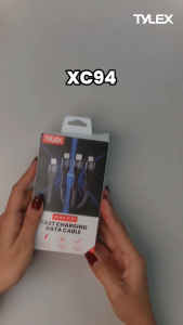 Tylex XC94 3-in-1 1.2M Fast Charging Data Cable USB-C to USB-C / iOS / Macro 1200MM Anti Bending Metal Shell Weaving Technology