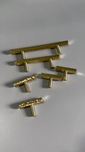 Solid Brass Handles Vintage Hammered Wardrobe Handle Modern Kitchen Cabinets Door Handles Gold  Drawer Knob And Handles Furniture Hardware