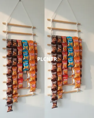 Ladder hanger gantungan Hijab 10 susun Kayu Dowel Gantungan Mukena sajadah Aesthetic