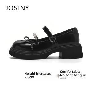 Josiny | High Heels JK Style Thick Sole Mary Jane School Shoes Spring and Autumn