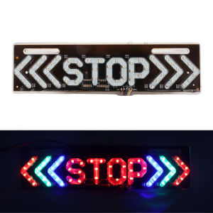 12V Universal Motorcycle Stop Brake Turn Signal License Plate Light LED Colorful Decorative Rear Taillight DRL Running Light