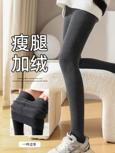 High Waist Thickened Fleece Womens Pantyhose Black Grey Autumn Winter Warm Elastic Long Leggings Spring Outerwear Slimming Effect
