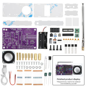 FM Radio DIY Digital Display Radio Kit 87.5MHz-108MHz Radio Soldering Learning Kit Suitable for DIY Enthusiasts