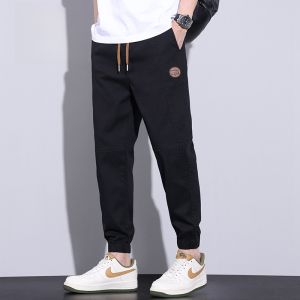 ROMON | กางเกงลำลองชาย Romon ทรงหลวม ผ้าบาง ทรงทำงาน ยางยืด กางเกงขายาว ทรงสปอร์ต แฟชั่นฤดูร้อน ระบายอากาศได้ดี