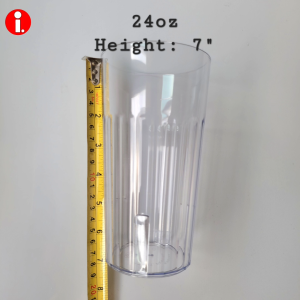 Drinkware Clear Safe Reuseable Plastic Tumblers 24oz (set of 3)
