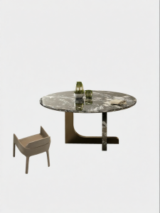 Luxurious French Style Natural Stone Round Table