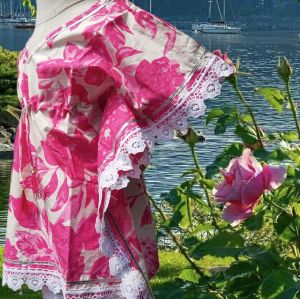 Kids Sharara Bohemian Angel Series for little girls Kids Punjabi Suit Conceptual Wear Cotton Rose Print Retro Classic