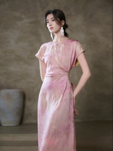 JK&JS | Silk and Metal Jacquard Cheongsam Dress