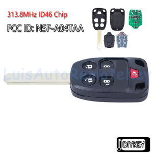 5 / 6 Buttons Remote Car Key Fob 313.8MHz ID46 Chip for Honda Odyssey 2011 2012 2013 2014 FCC ID: N5F-A04TAA