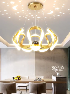 Lampu Gantung Nordic Minimalis Estetika Kristal Lampu Hias Gantung Ruang Tamu Lampu Gantung Ruang Makan Dekoratif mewah