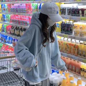 เสื้อสเวตเตอร์มีฮู้ดแบบบางสำหรับผู้หญิงในฤดูใบไม้ผลิและฤดูใบไม้ร่วง ทรงหลวม สีสันสดใส สไตล์เกาหลี เสื้อคลุมกันหนาวแบบลำลอง