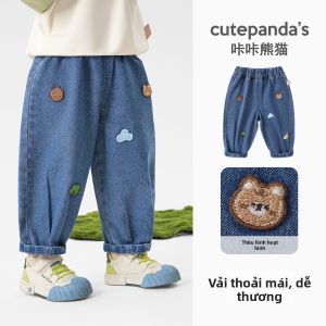 CUTEPANDAS | Quần Jeans Phong Cách Thông Thường Cho Bé Trai và Bé Gái