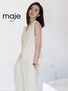 เสื้อสูททรงเข้ารูปหรูหรา กระโปรงสั้น ชุดทำงาน ฤดูใบไม้ร่วง/ฤดูร้อน 2025 เสื้อคลุมกันหนาวแบบสวมหัว ทรงเข้ารูป กระดูกเสื้อสูทสีพื้น