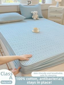 MENGWEIJUE | Dustproof Full Encased Fitted Sheet 100% Cotton