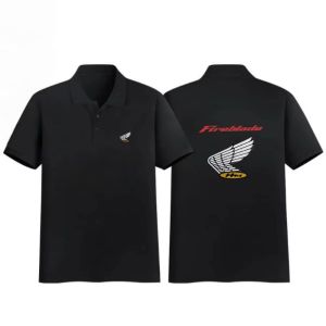 Honda | Honda Mens and Womens POLO Shirts Summer Gold Wing Brand Tee Lapel T-Shirt Racing Motorcycle Short Sleeve Spring Autumn Top