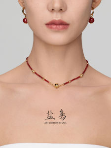YANDAO | Original Lantern Red Agate Choker Necklace
