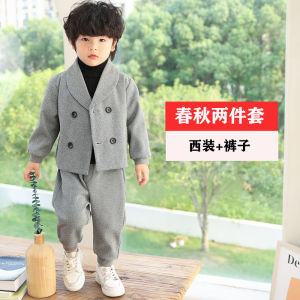 ชุดสูทเด็กชาย ชุดสูทผ้าขนสัตว์ลำลอง แฟชั่นฤดูใบไม้ร่วง เสื้อผ้าเด็กสไตล์เกาหลี ชุดสูทเด็กชาย ชุดสูทเด็กชาย