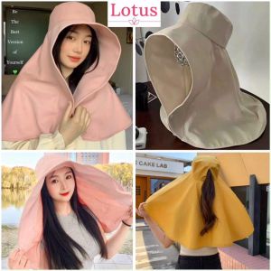 Lotus] Khăn Choàng Che Nắng bảo vệ mặt cổ và lưng Kèm Dây Buộc chống gió/ Nón Vành Lớn Gấp Gọn tiện dụng/ Mũ Chống Nắng Đi Biển du lịch và các hoạt động ngoài trời