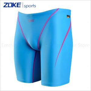 ZOKE กางเกงว่ายน้ำทนต่อคลอรีนสำหรับผู้ชายแบบสั้นนักแข่งรถมืออาชีพวัสดุกันน้ำทนทานชุดว่ายน้ำแจมเมอร์ฝึกอาชีพสำหรับการแข่งขัน