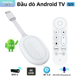 Android 14.0 TV Stick Allwinner H313 Quad Core 8K Hỗ Trợ Netflix YouTube Wifi6 BT5.0 Điều Khiển Từ Xa Bằng Giọng Nói Tương Thích HDMI