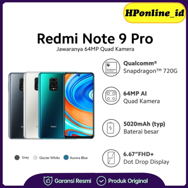XIAOMI Redmi Note Pro 6/64GB Garansi Resmi Ponsel Dengan