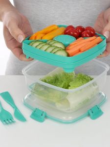 Square SISTEMA Lunch Box Salad Sandwich to Go ness Plastic Container for Adults Outdoor Vegetables And Fruits Storage