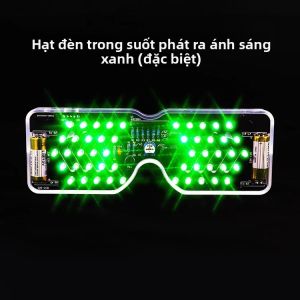 Bộ Dụng Cụ Làm Kính Phát Sáng LED Kích Hoạt Bằng Giọng Nói DIY Mô-đun Hàn Lắp Ráp Đèn Nhấp Nháy Điện Tử Cho Mạch Tích Hợp