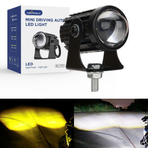 1/2 Chiếc Đèn LED Hai Màu Nhấp Nháy Dành Cho Xe Máy Đèn Sương Mù Mini Laser Đỏ/xanh Đèn Pha Phụ Mini Đèn Chiếu Sáng Khi Lái Xe