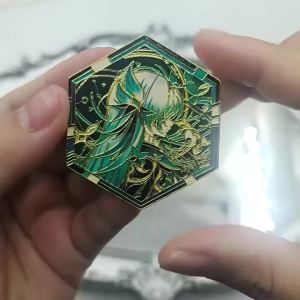 BILIBILI | Anime Character Enamel Pin Hexagon Metal Brooch Decorative Badge for Backpack Jacket Hat Collectible Fan Gift