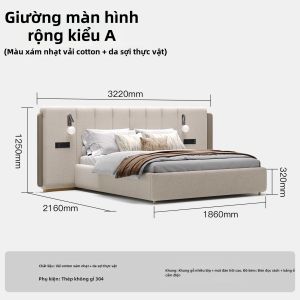 Giường Màn Rộng Phong Cách Ý Sang Trọng